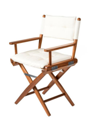 Silla de Director plegable I Deluxe Blanco Aceitada