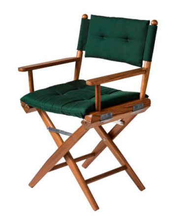 Silla Director Teca Oleado Verde Plegable Deluxe