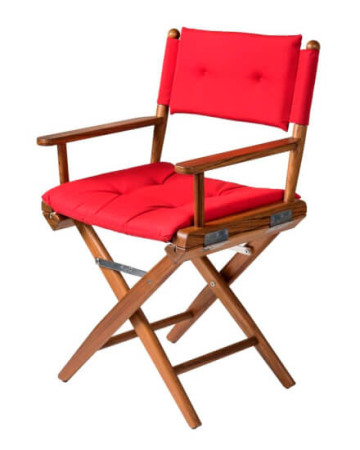 Silla Director Teca Oleado Forza Rojo Plegable Deluxe