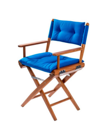 Silla de Director plegable I Deluxe Cobalto Aceitada