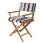 Silla Director Teca Oleado Navy Branco Rojo Plegable