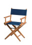 Silla Director Teca Oleado Canvas Navy Plegable
