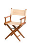 Silla Director Teca Oleado Canvas Bege Plegable